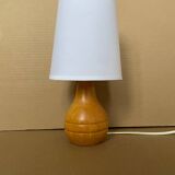 Small old turned wood lamp