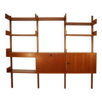 Bibliothèque murale modulable édition Minvielle par A.R.P – 1960