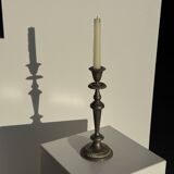 Large antique silver-plated candlestick H29 D10.5