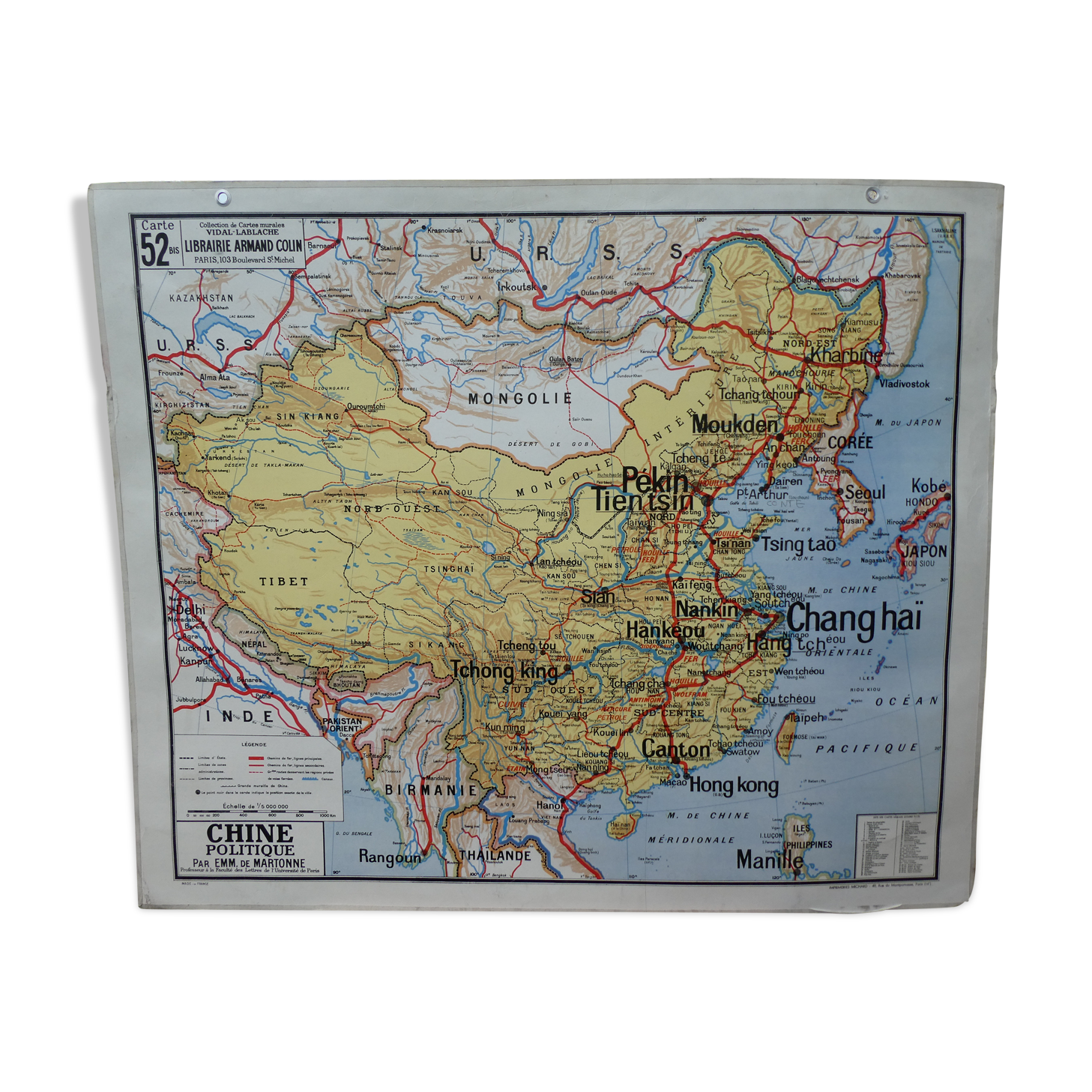 China's Ancient School Map 52 - Vidal Lablache