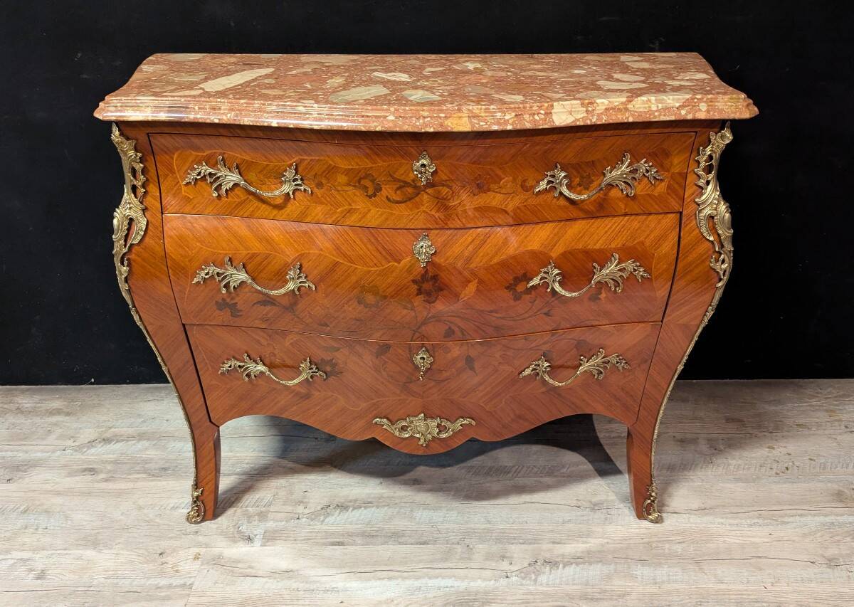 Marquetry commode in Louis XV style