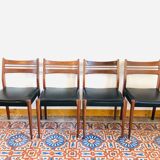 Set de 4 chaises scandinave en teck 1960