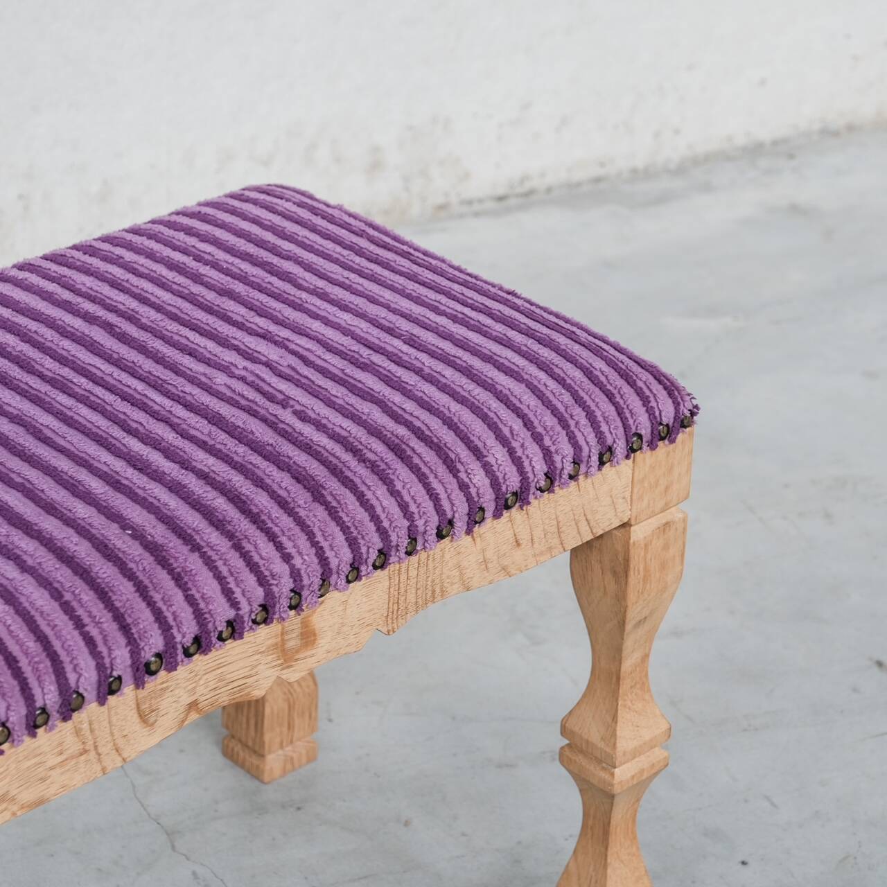 Oak Danish Mid-Century Stool style Henning Kjaernulf