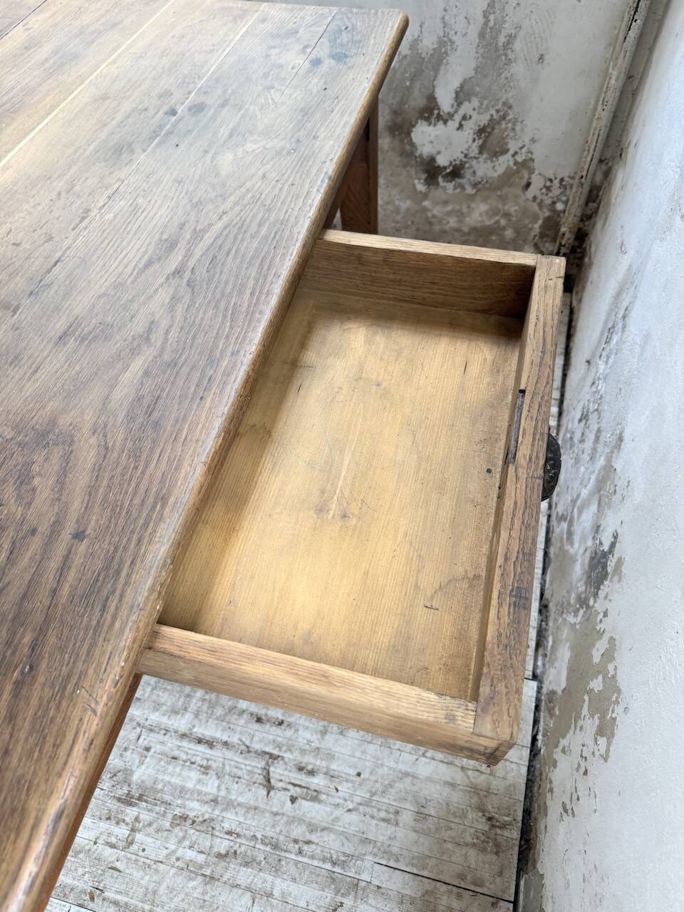 Large “square” oak farmhouse table 1950