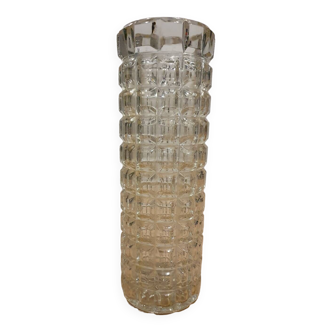 Vase tube en verre vintage