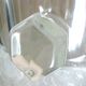 Champagne bucket, Art Deco style and period, thick, molded, frosted crystal