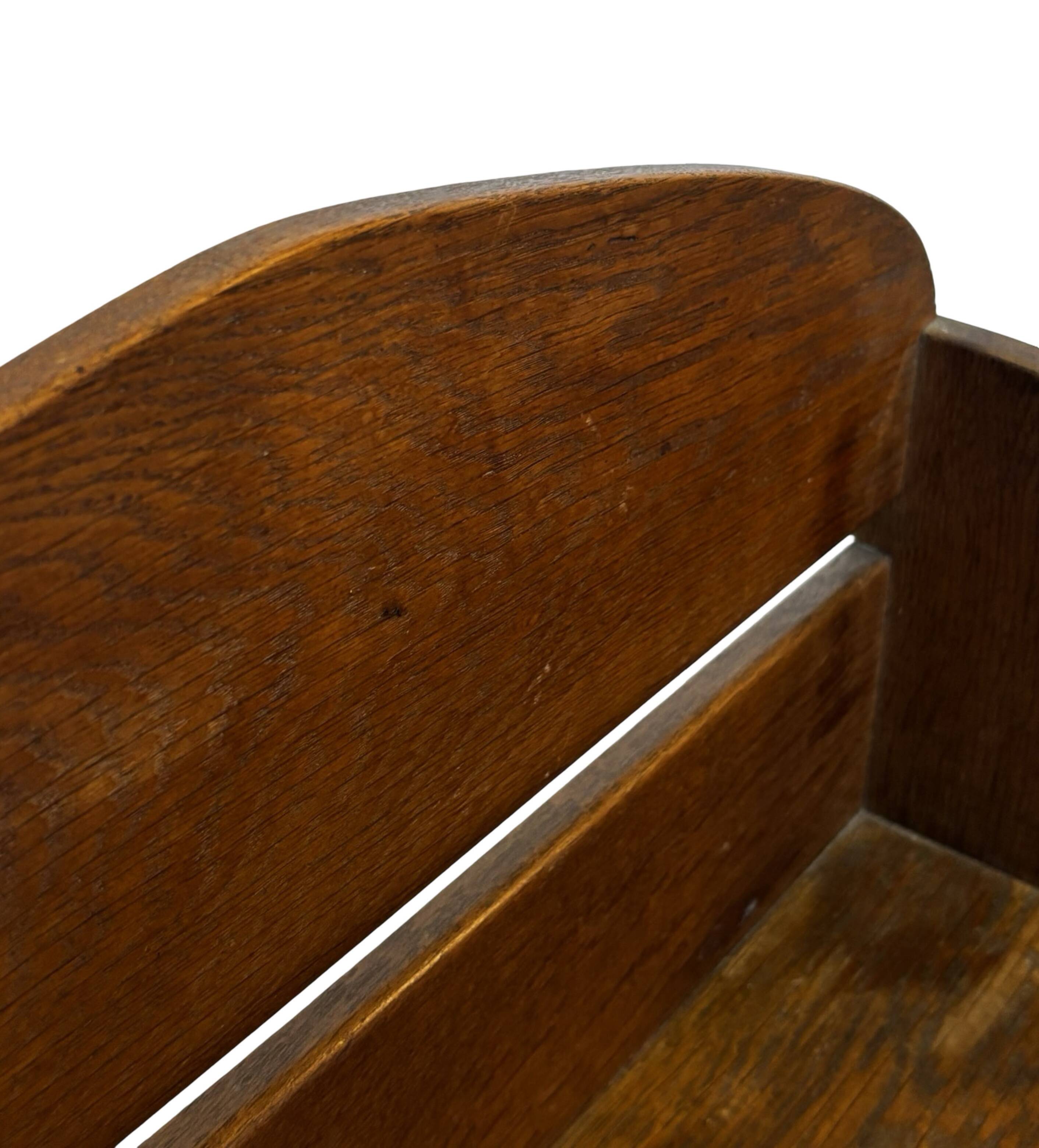 Art Deco Oak compact bookcase minimalist design