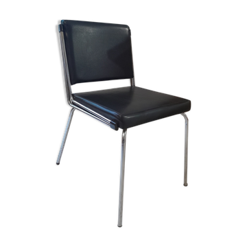 Chaise de bureau chromé vintage design italien