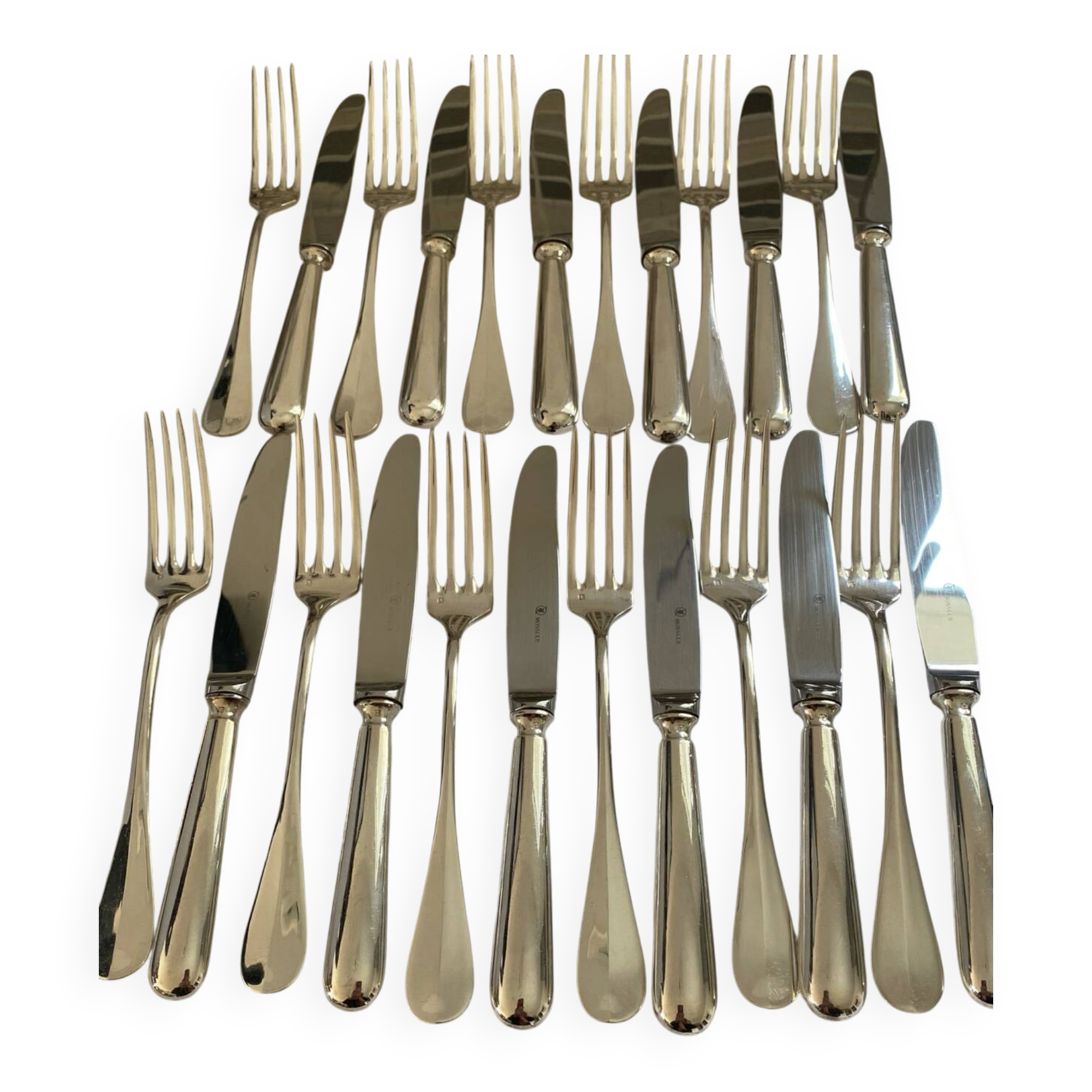Silver-plated cheese cutlery mossler