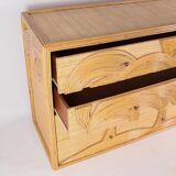 4-drawer rattan chest of drawers