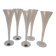Romanart champagne flutes, mouth-blown, engraved grapes