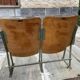 Pair of wooden cinema armchairs industrial style 1960s
