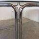 Round chrome and smoked glass coffee table