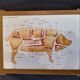 Antique rectangular gilded frame