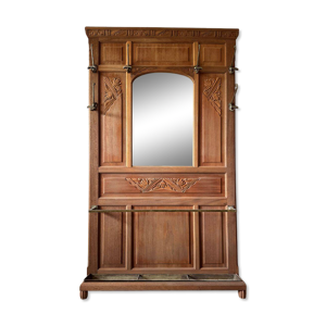 Porte-manteau Art Déco - acajou massif