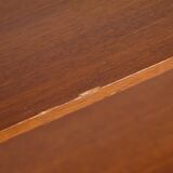 Vintage self-supporting teak and metal shelf 1960