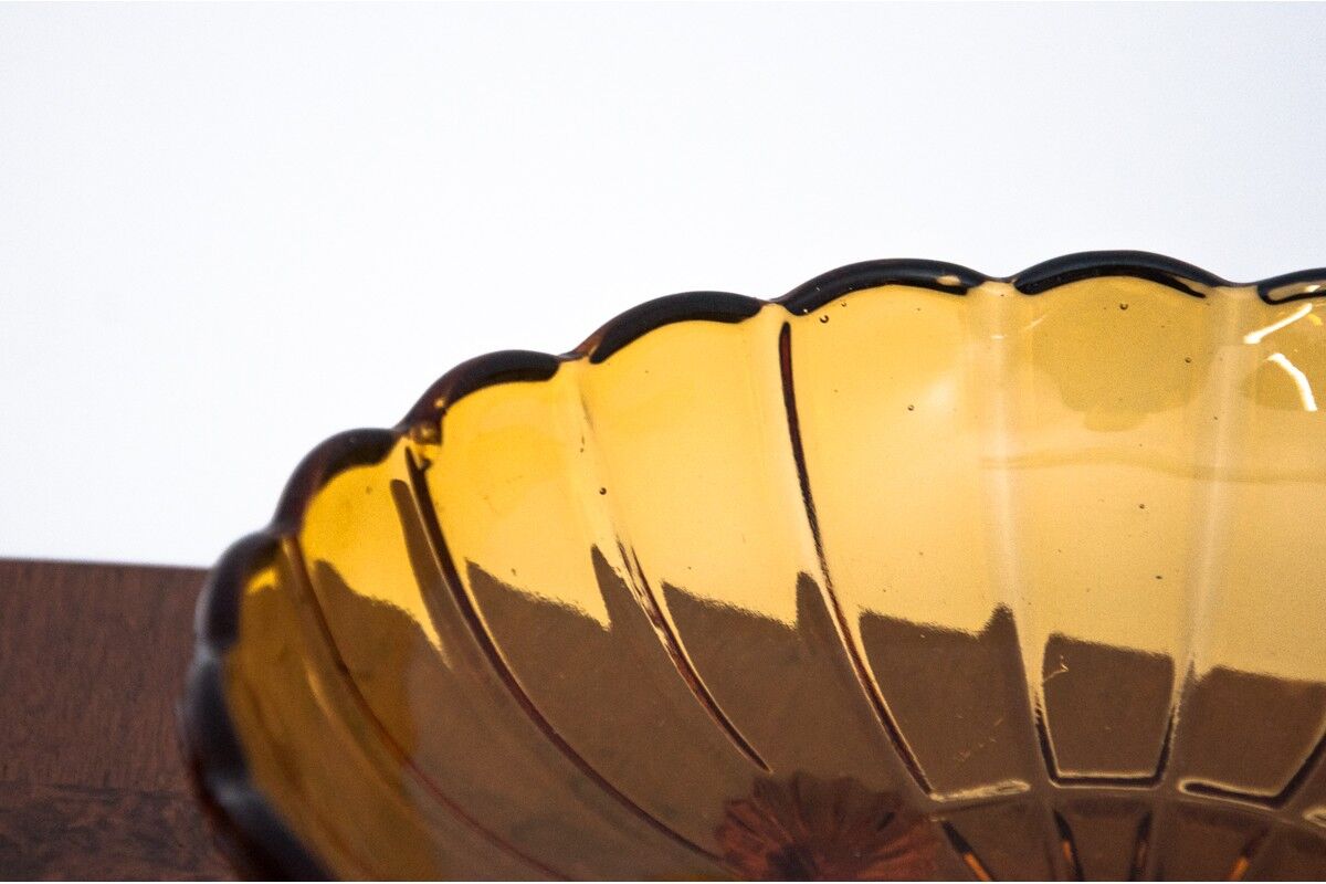 A set of 6 glass platters, Poland, 1970s