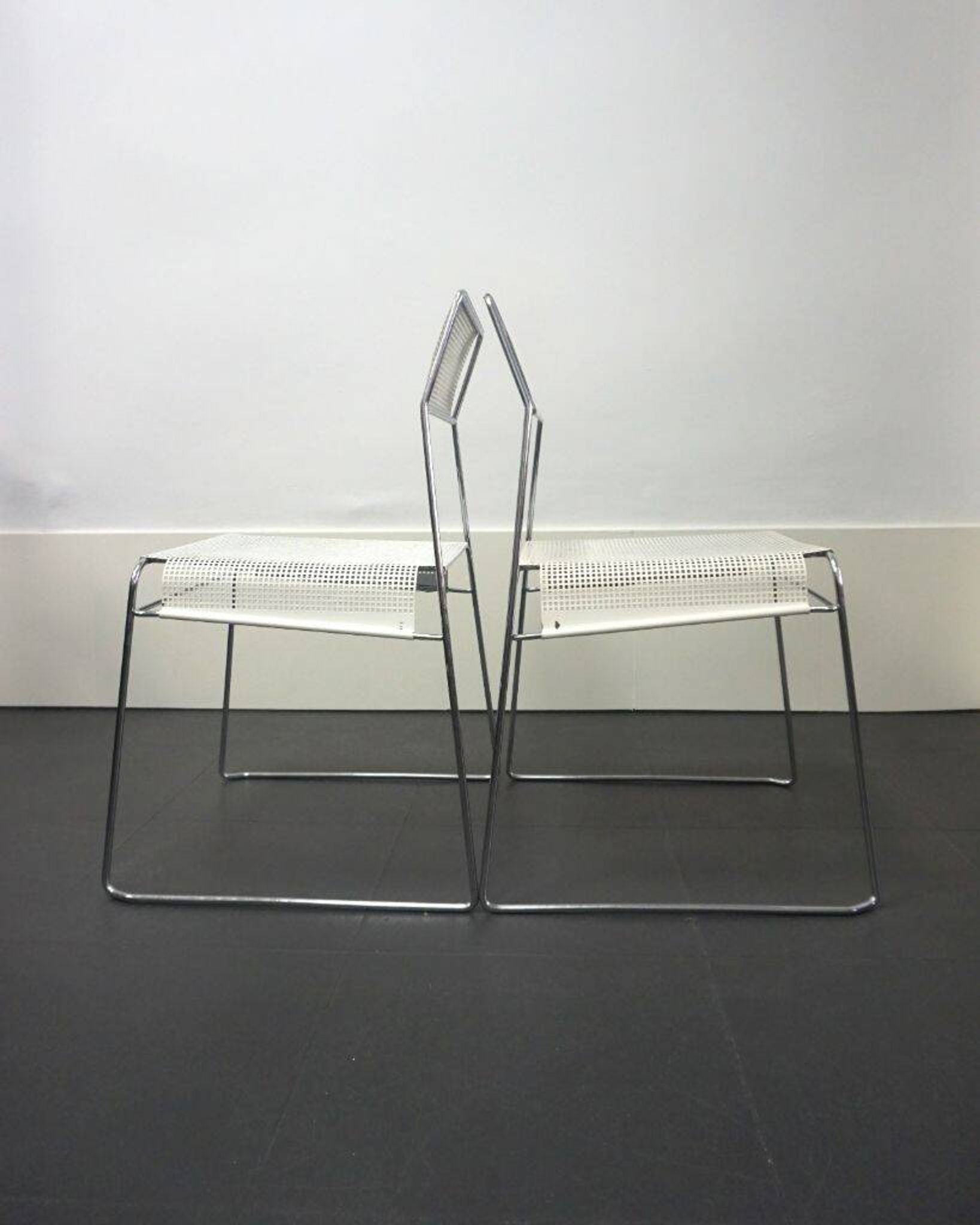 Set of 4 metal chairs, 1970s
