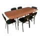 Midcentury modern six seats dining table, Italy 1960 's