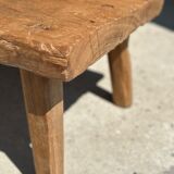 table basse en teck blond quadripode