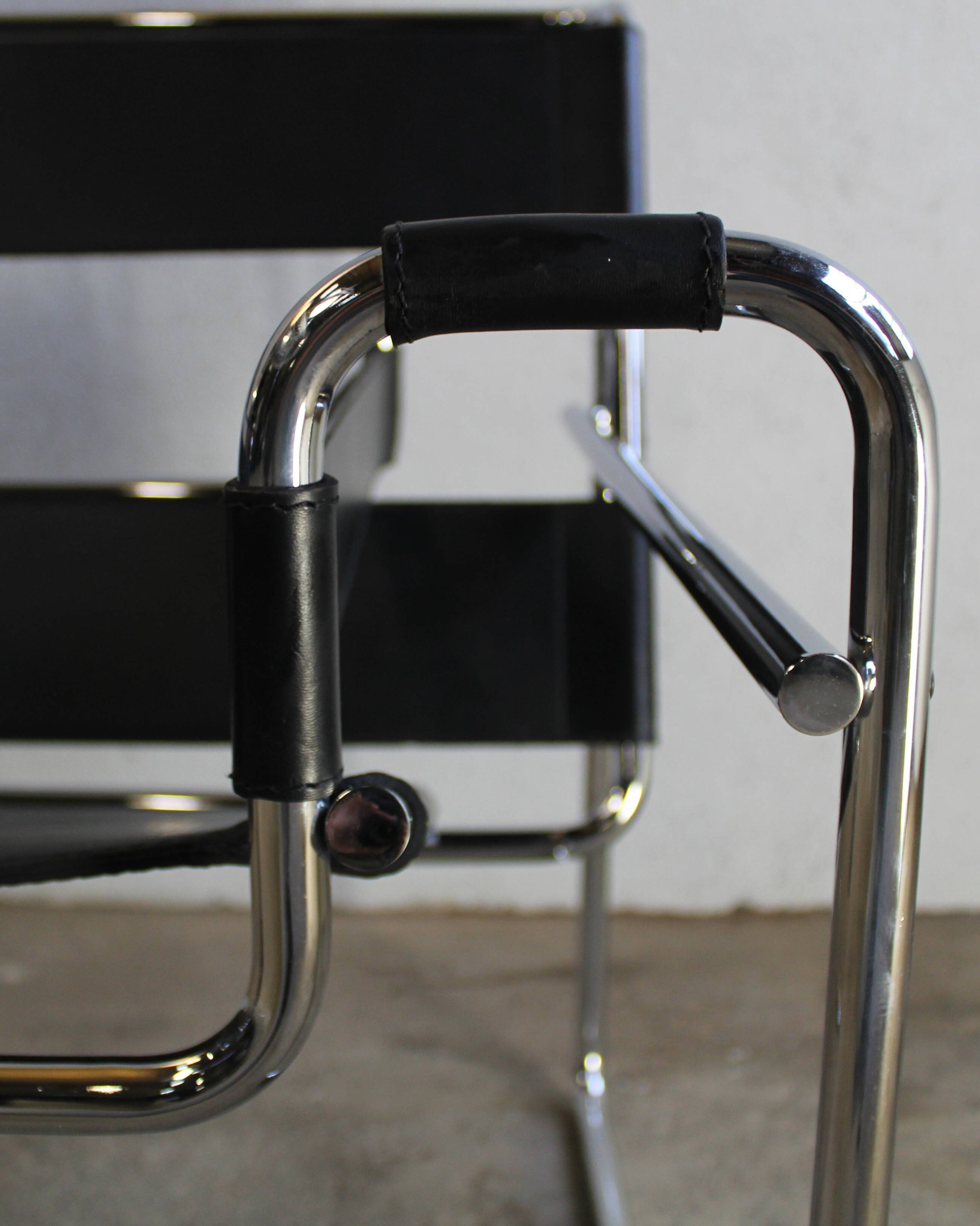 Armchairs B3 Wassily by Marcel Breuer edition Gavina