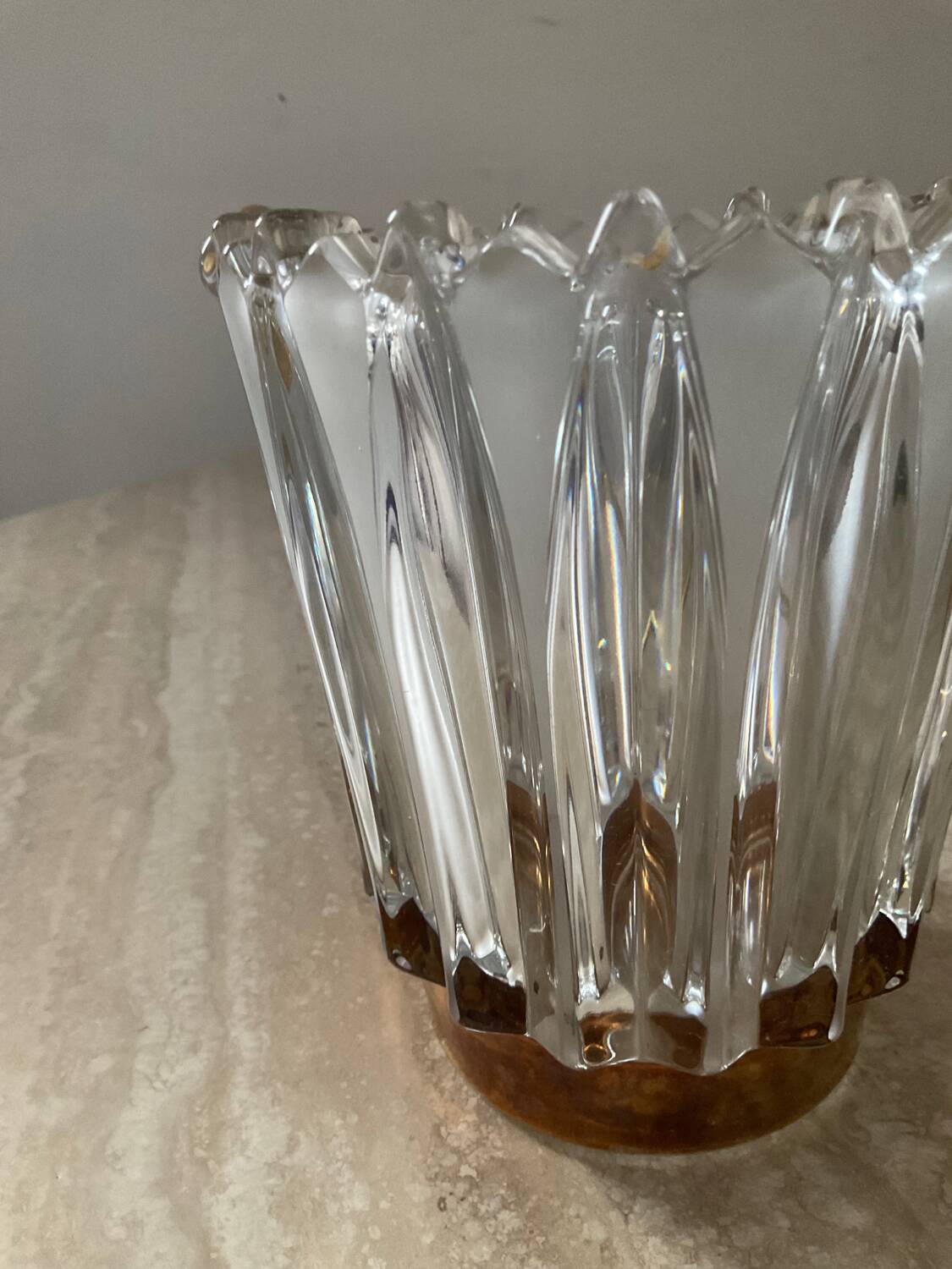 Vintage glass ice bucket
