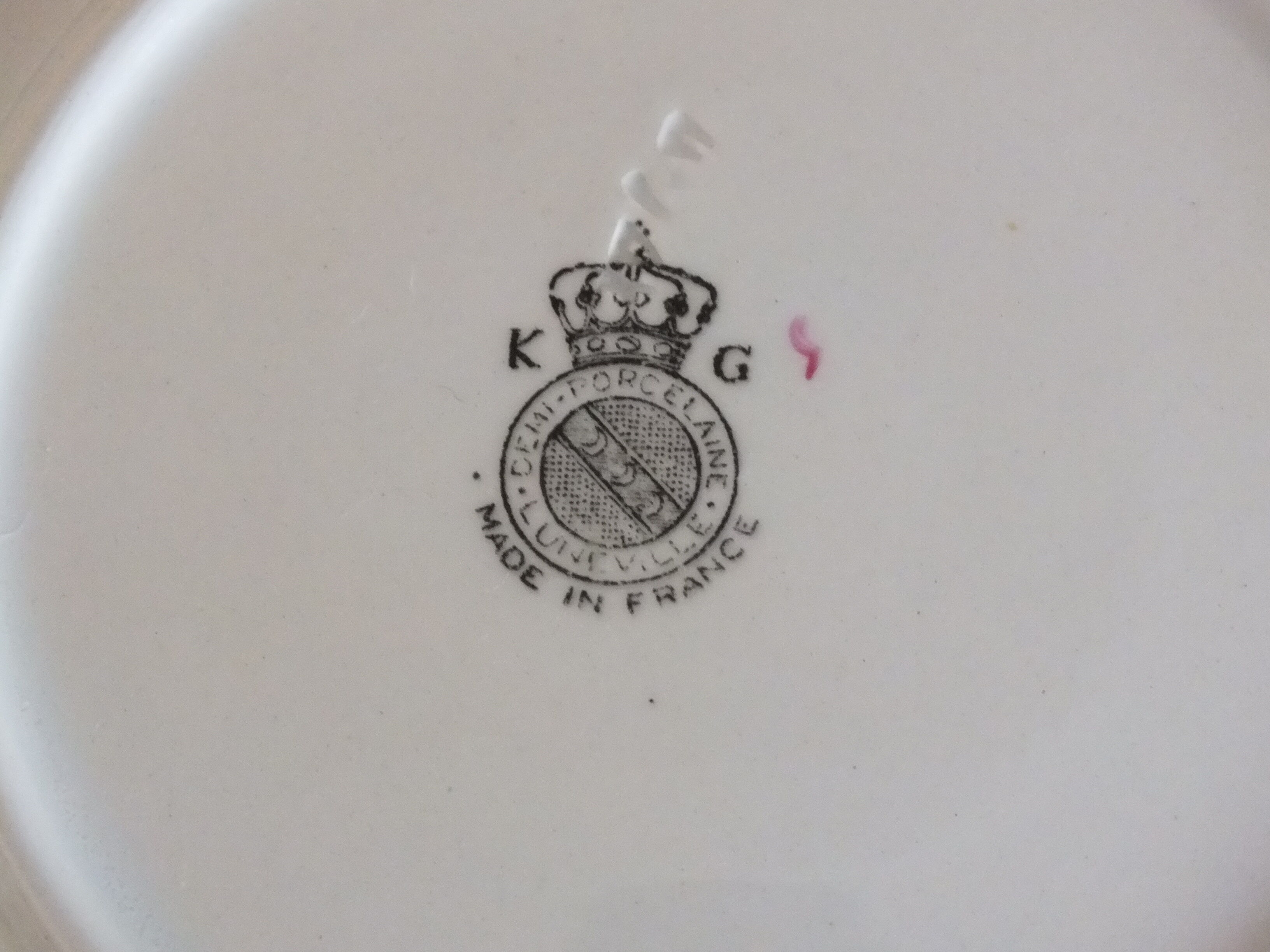 6 tea cups Lunéville KG