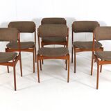 Set of 6 Erik Buch dining chairs 'Kongvund' - danish design teak