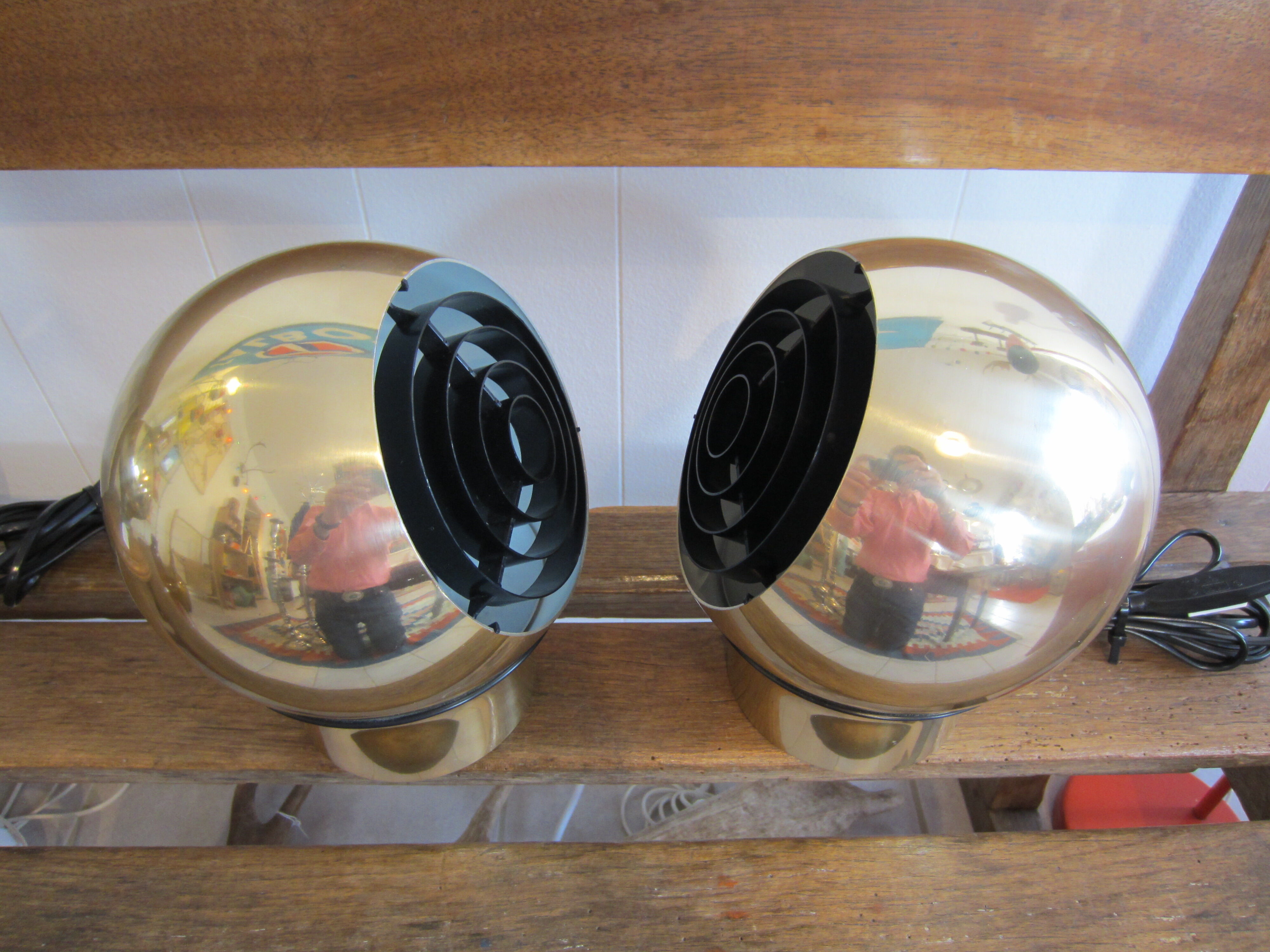 Pair of Scandinavian Hemi Klot 3 wall lights