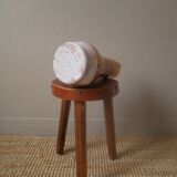 Vase with vintage ceramic handle, handcrafted, old pitcher, country decoration