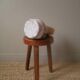 Vase with vintage ceramic handle, handcrafted, old pitcher, country decoration