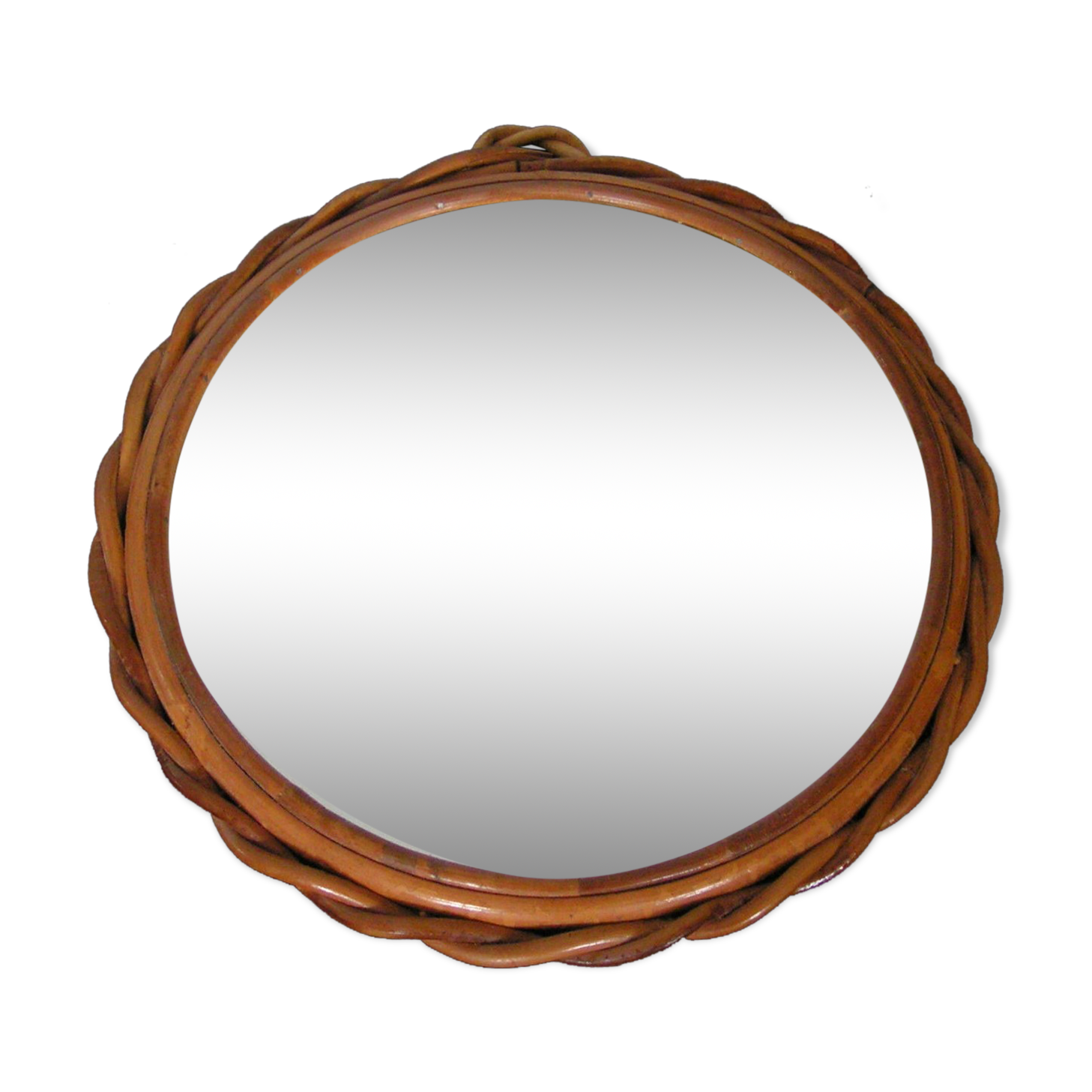Round rattan mirror 29 cm