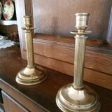 Lot of 2 copper candlesticks Le Cellier Villedieu