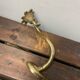 Wall candle holder, cobra shape, solid brass