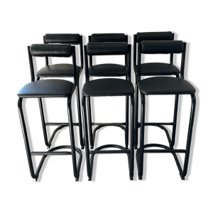 Série de 6 tabourets tubulaire