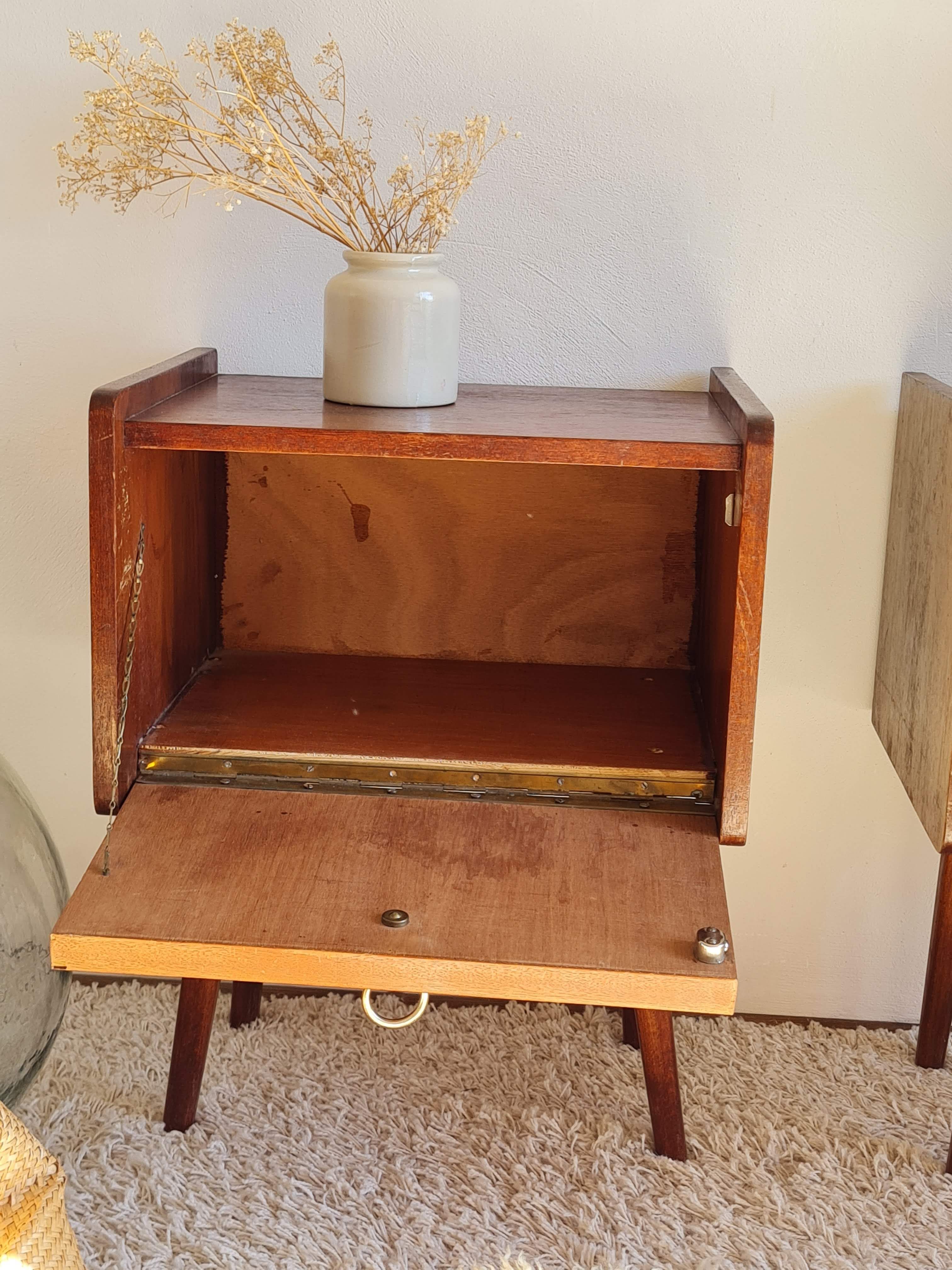 Pair of vintage bedside tables