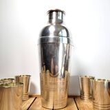 Cocktail shaker Undulations Christofle Gallia 1935 by Luc Lanel