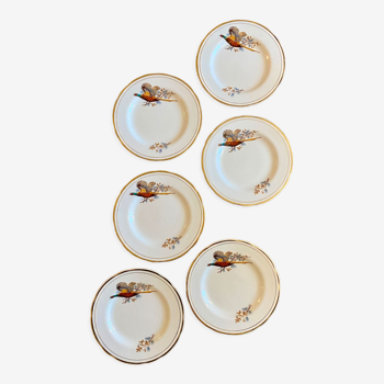 Lot de 6 assiettes à dessert vintage en porcelaine anglaise