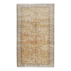 Vintage Turkish handmade wool cotton orange rug 147x251