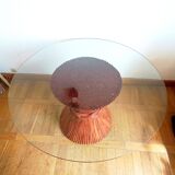 Maugrion Roche Bobois prestige rattan table 1980