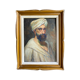 Old painting, portrait of a man with a turban, 20th century, signed