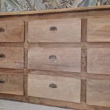 12-drawer craft cabinet in stripped walnut