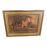 Old painting "Red Building"