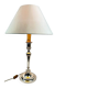 Silver-plated bronze lamp base, candlestick converted into a lamp, H. 53.5 cm