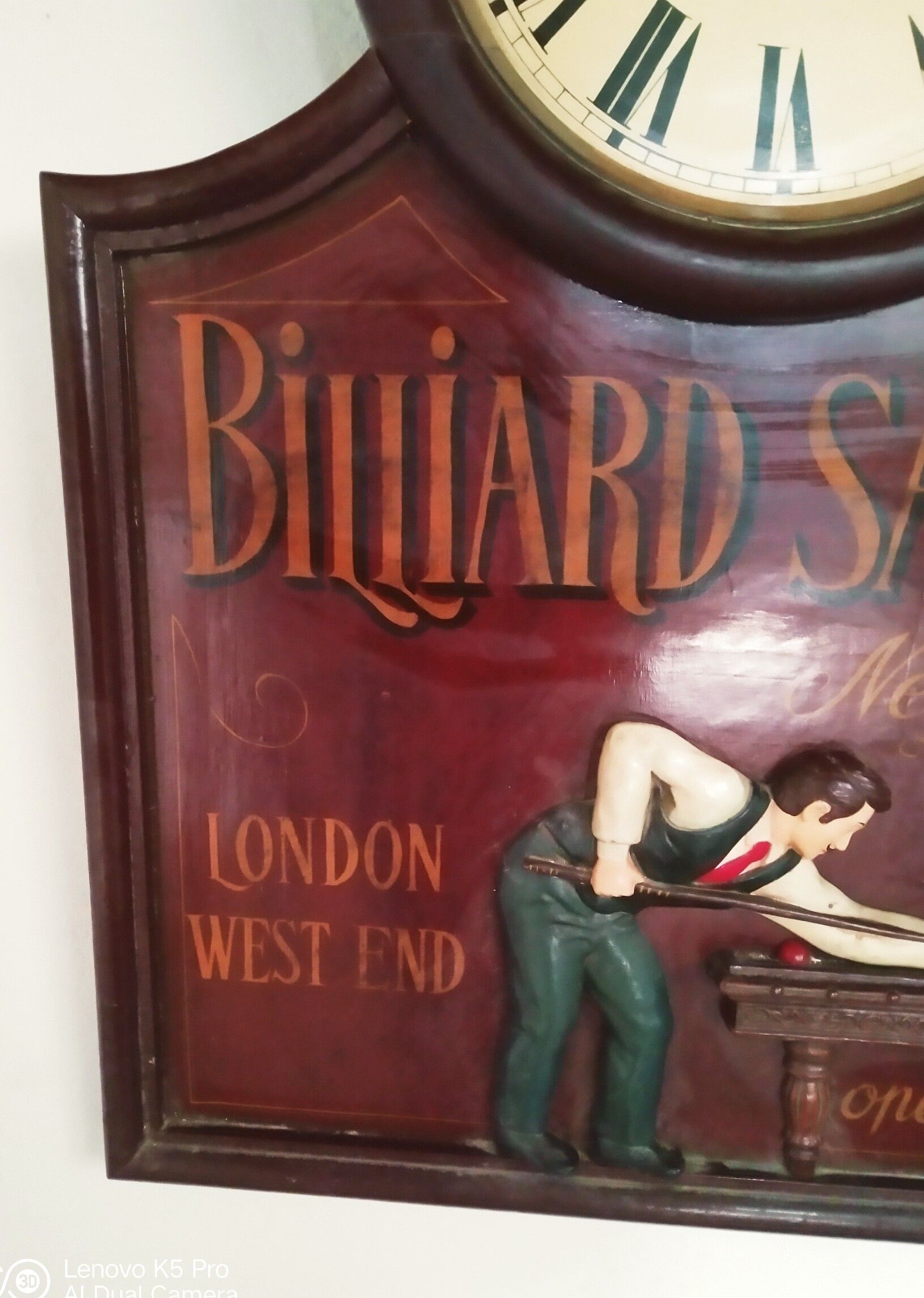 Country Corner billiard saloon clock