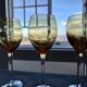 Set of 6 vintage crystal engraved glasses