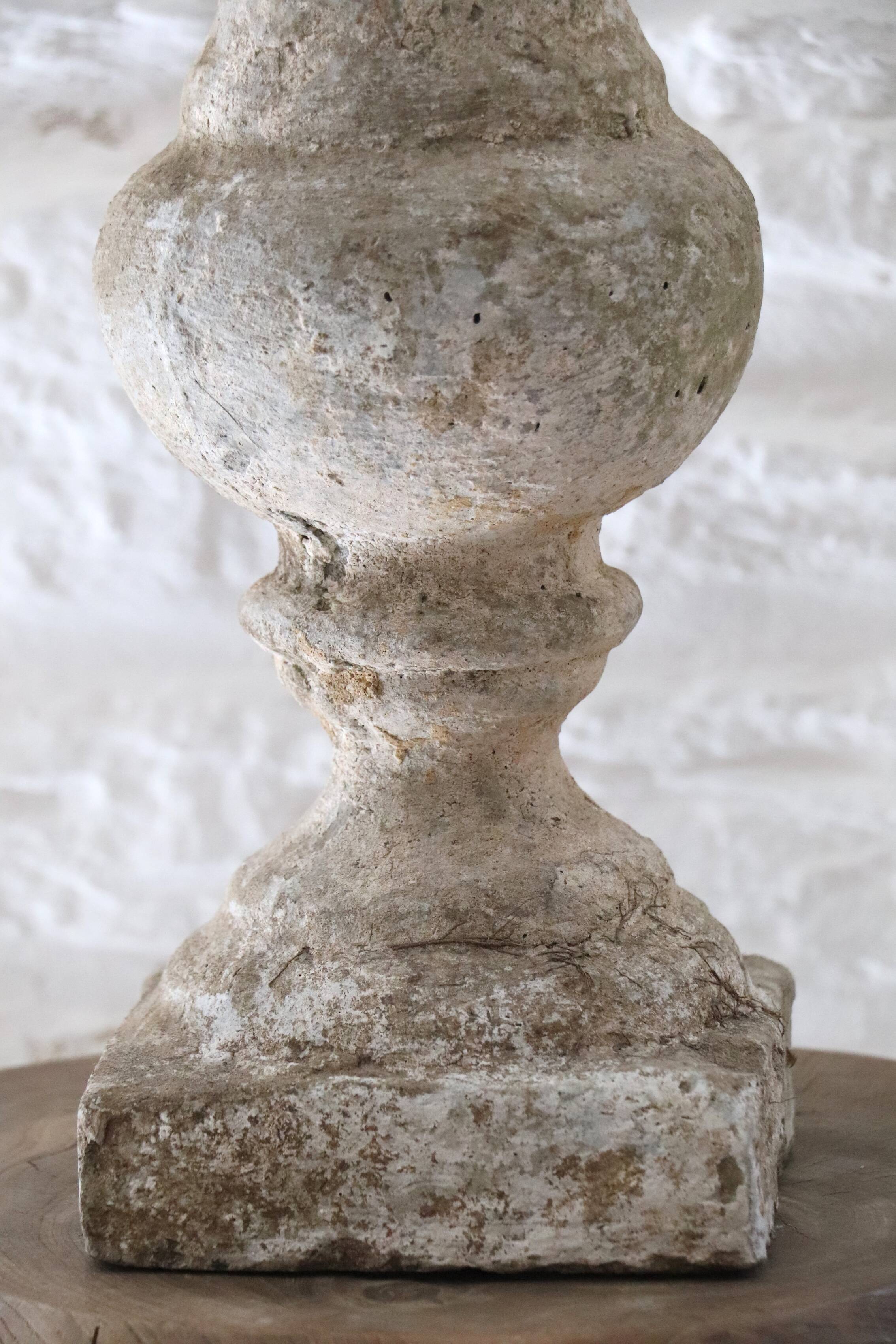 Pedestal lamp with stone base – 20th century