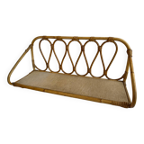 Rattan wall shelf