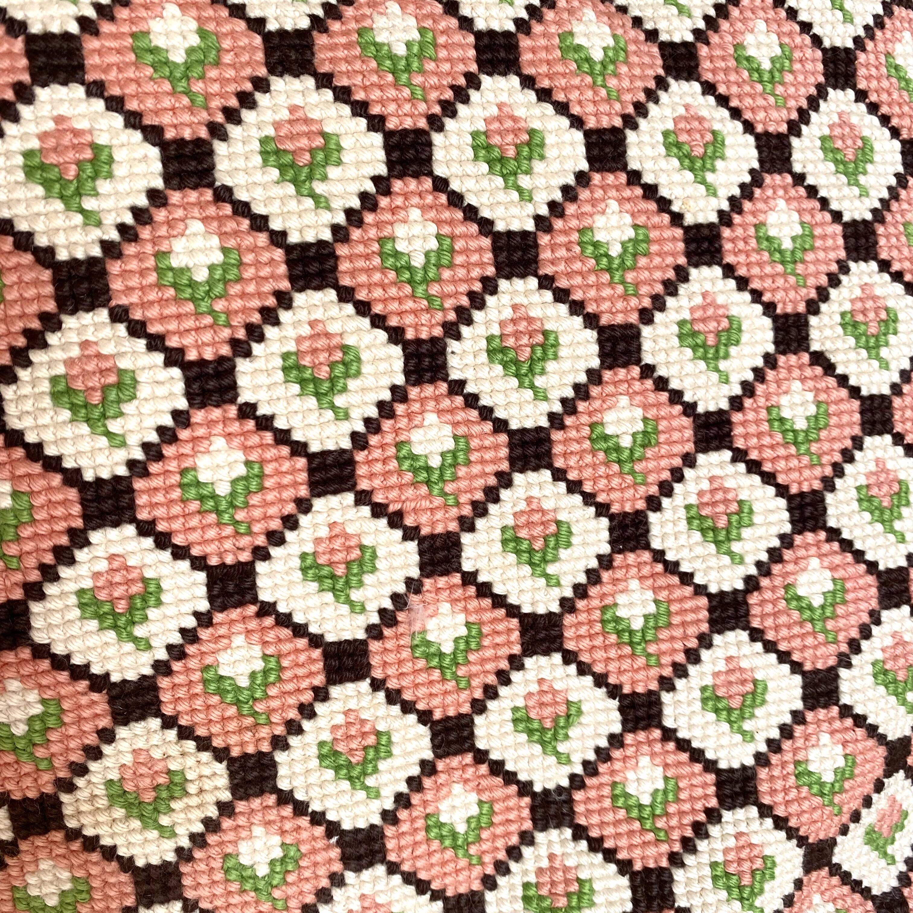 Vintage crochet cushion