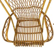 Vintage Set Rattan Chairs Armchairs Table Boho Design Sixties